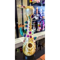 Drewski Glass Hand Blown Horn Bong